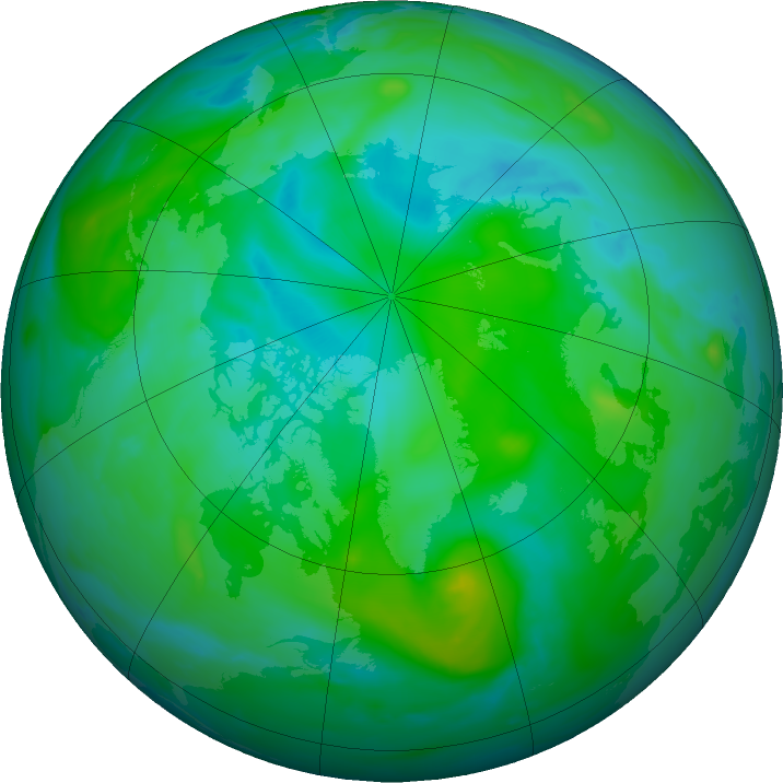 Arctic ozone map for 14 August 2016